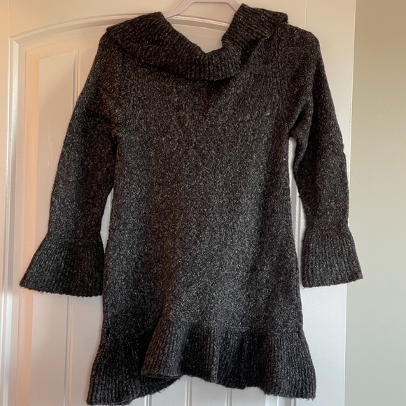 APT. 9 Women's Gray Cardigan Sweater Top Wool Ruffle Rhinestone Pockets, Sz S - Picture 12 of 16